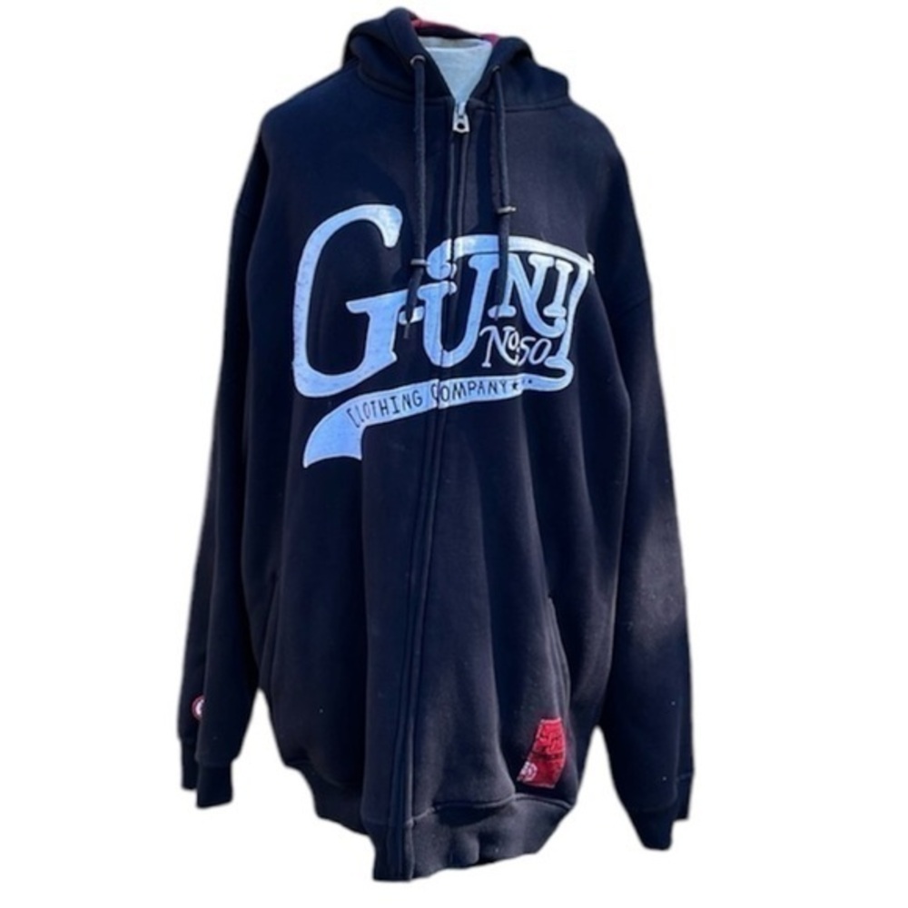 GUNIT black zip up jacket with hood size men’s size 2XL